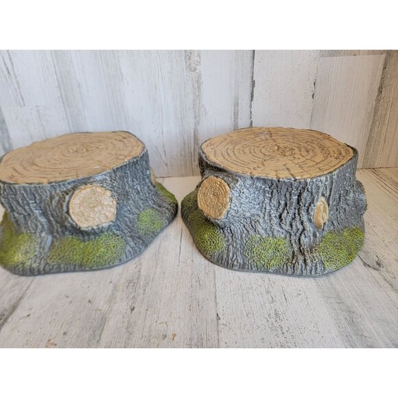 Platform tree stump moss woods plastic set home decor - Picture 6 of 9